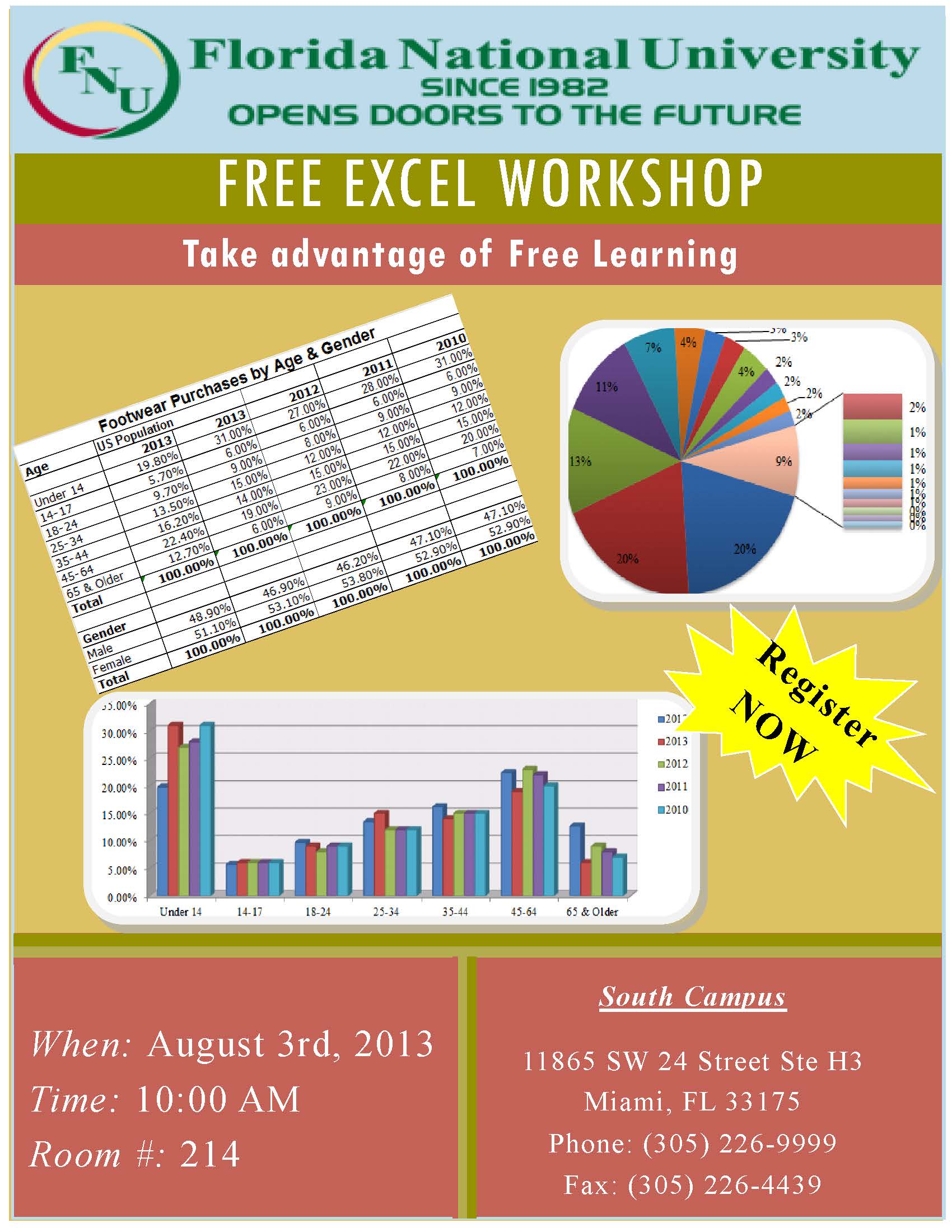 microsoft excel class on gainesville florida