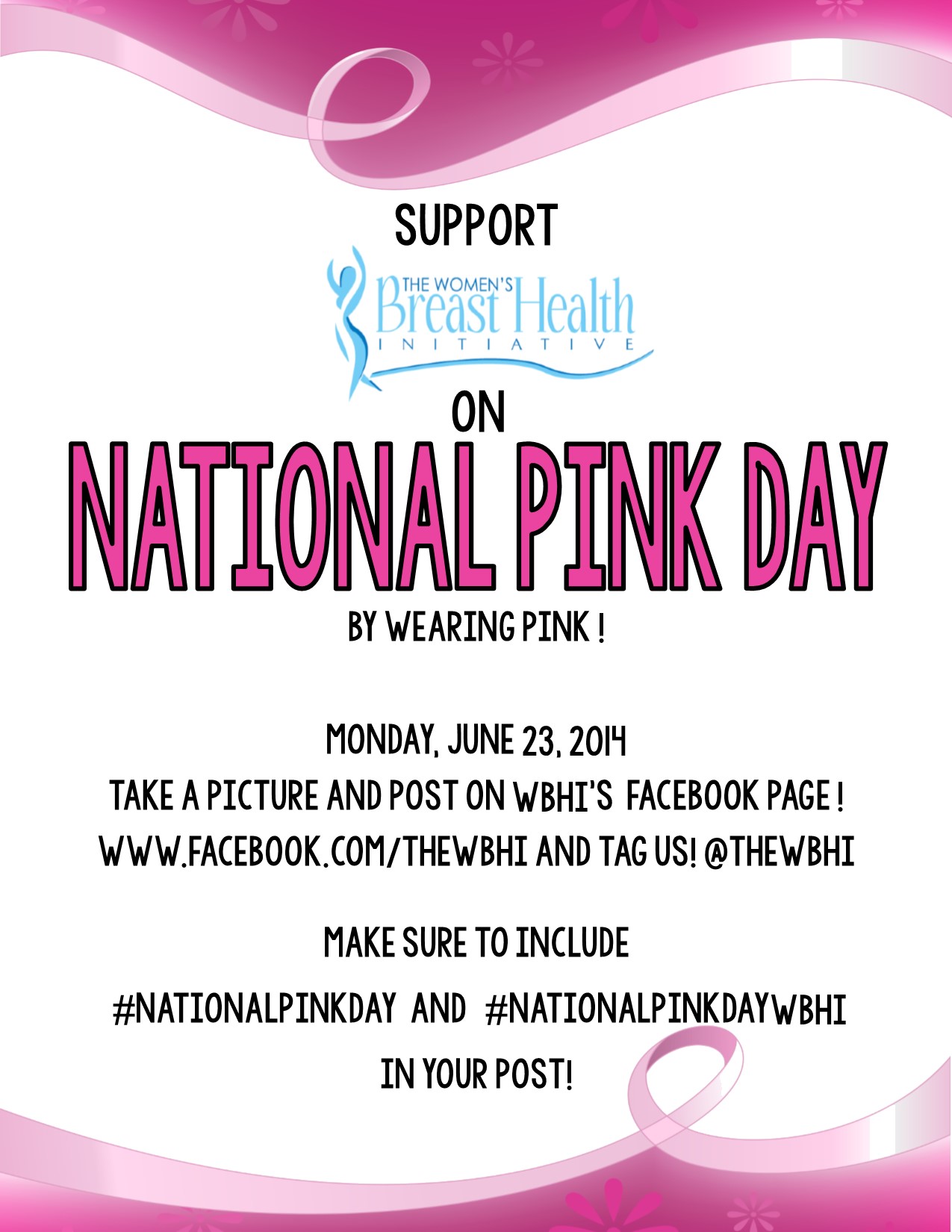 National Pink Day with The Women’s Breast Health Initiative 6/23/14