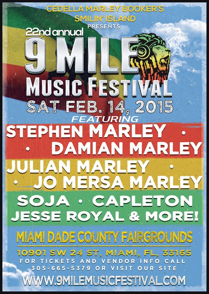 22nd Annual 9 Mile Music Festival 2015 2/14/15 The Soul Of Miami