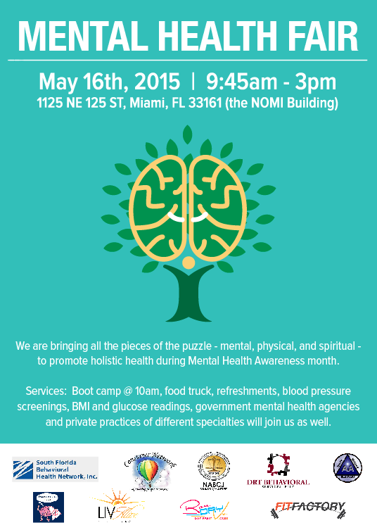 #BrainLove Free Mental Health Fair 5/16/15 – The Soul Of Miami