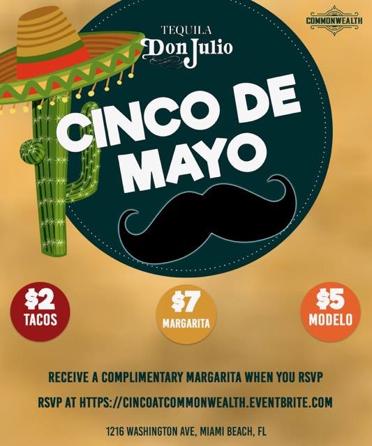 Cinco de Mayo at Commonwealth Miami 5/5/17 The Soul Of Miami