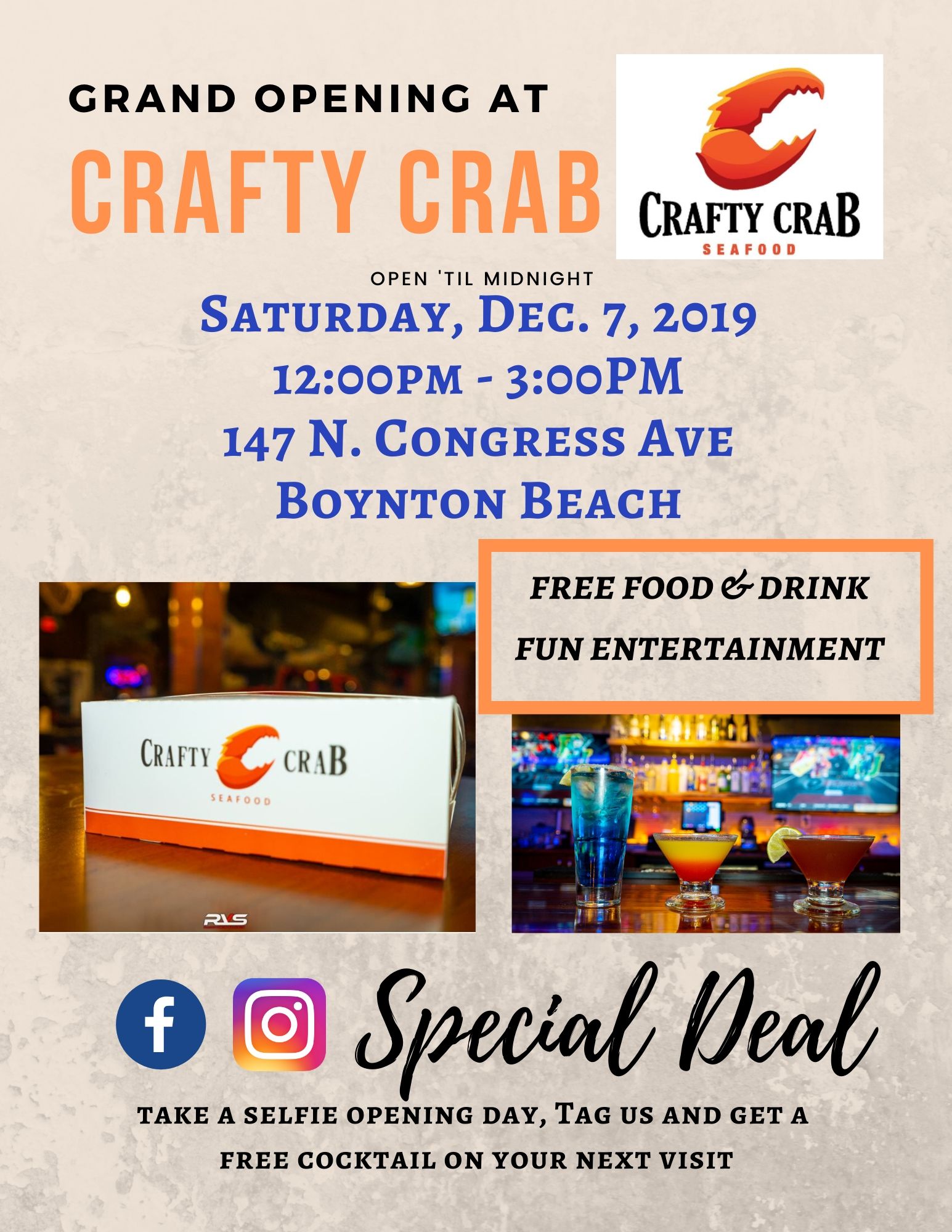 Crafty Crab Grand Opening 12/7/19 The Soul Of Miami