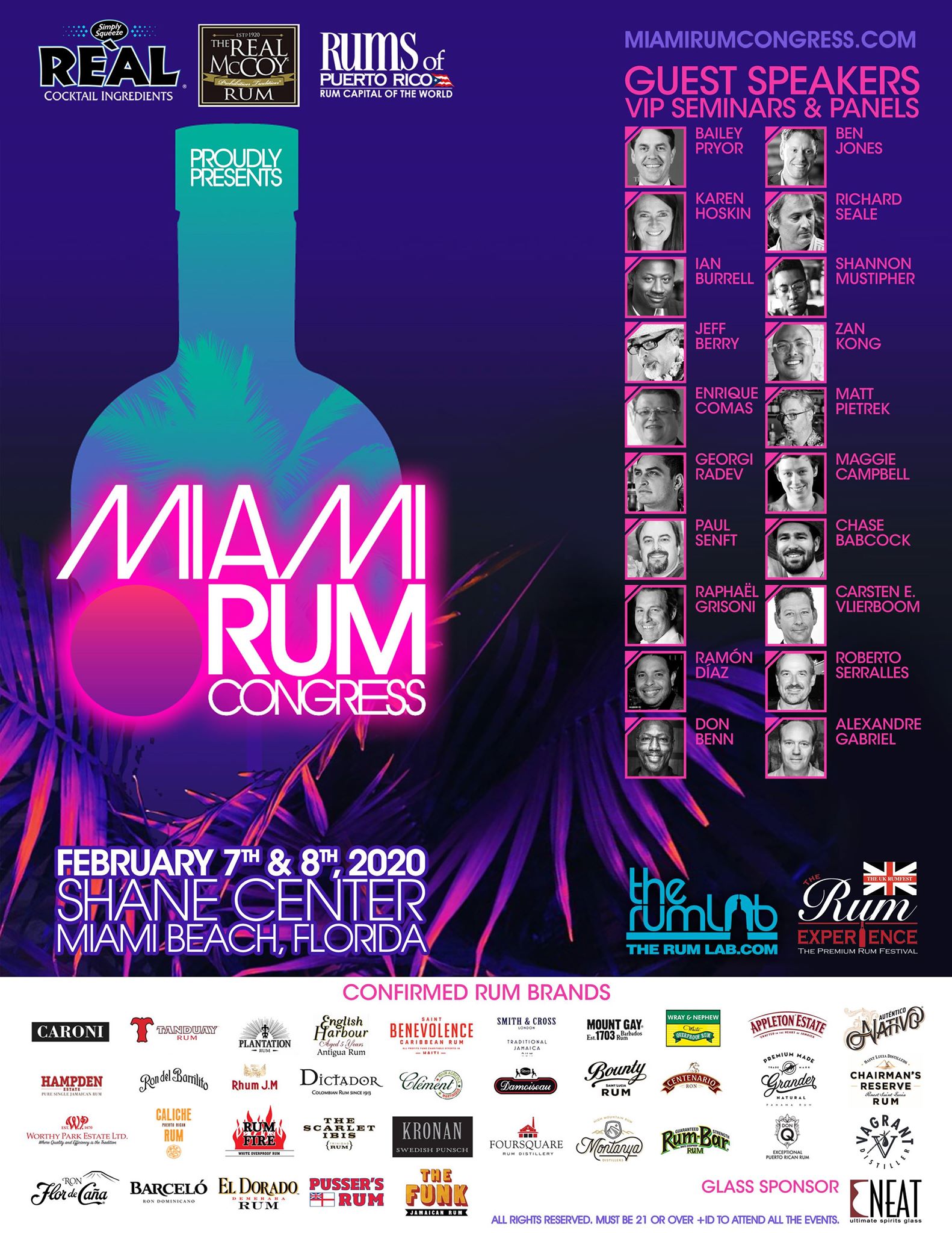 Second Annual Miami Rum Congress 2020 2/7/20 2/8/20 The Soul Of Miami
