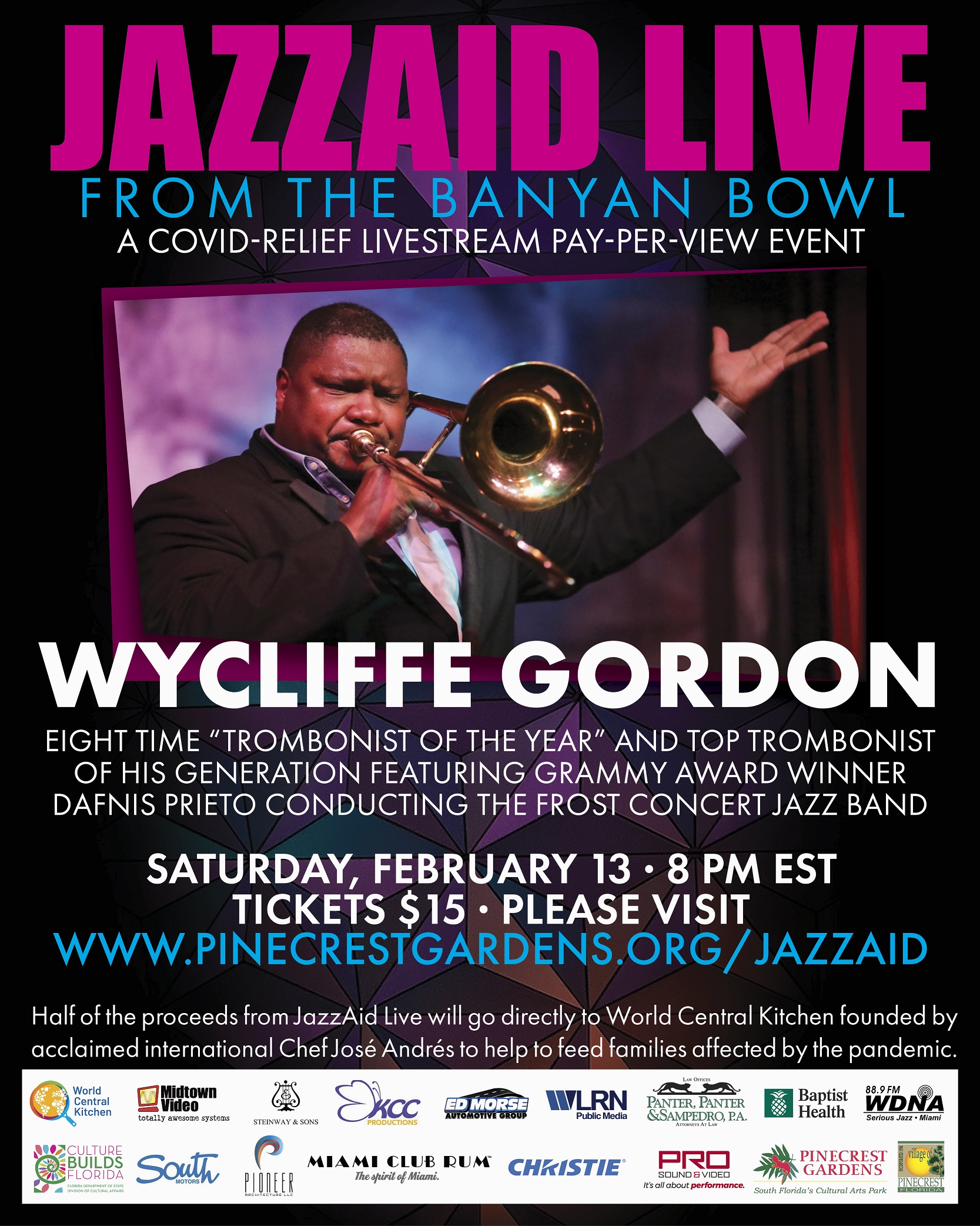 Wycliffe Gordon Performs Online from Pinecrest Gardens 2/13/21 – The ...