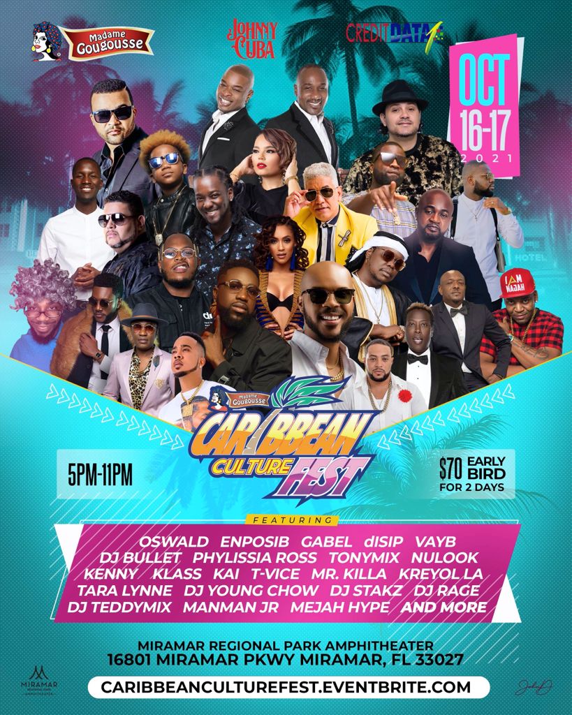 Caribbean Culture Fest 10/16/21, 10/17/21 The Soul Of Miami