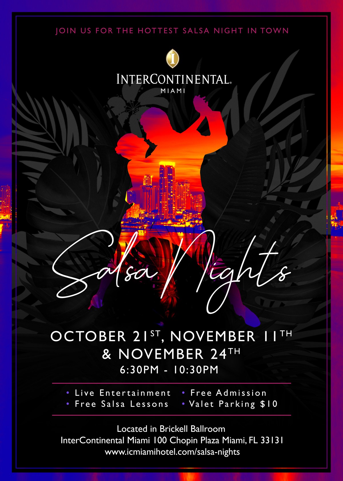 Salsa Night at InterContinental Miami 10/21/21 The Soul Of Miami