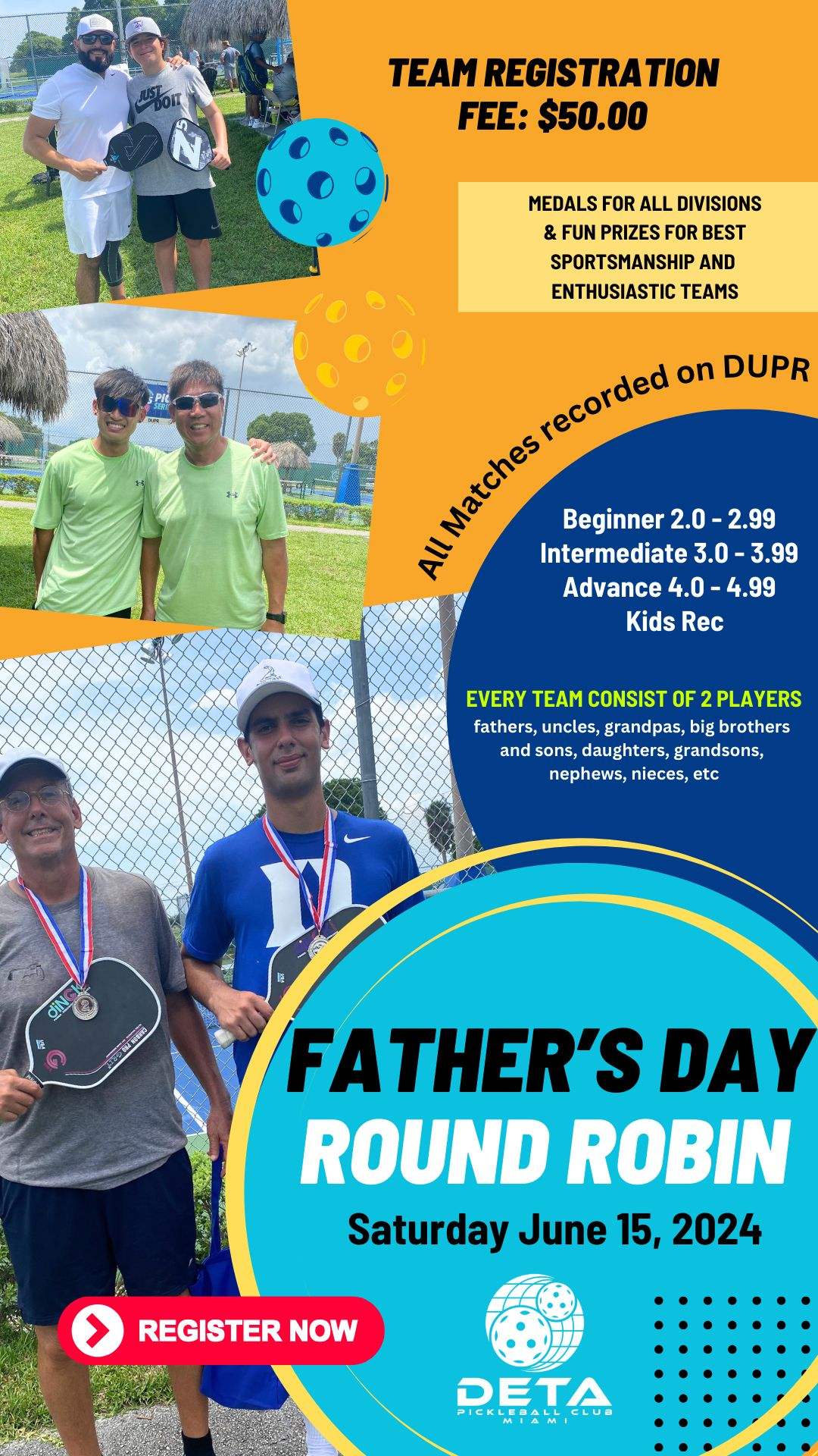 Father’s Day Pickleball 6/15/24 – The Soul Of Miami